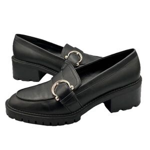 MARC FISHER Dancy 2 Chunky Lug Sole Bridle Bit Loafers